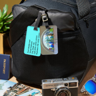 Watercolor-Design für Halbmond Gepäckanhänger