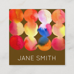 Watercolor Design Moderne, stilvolle Kreativindust Quadratische Visitenkarte