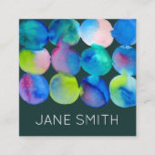 Watercolor Design Moderne, stilvolle Kreativindust Quadratische Visitenkarte (Vorderseite)