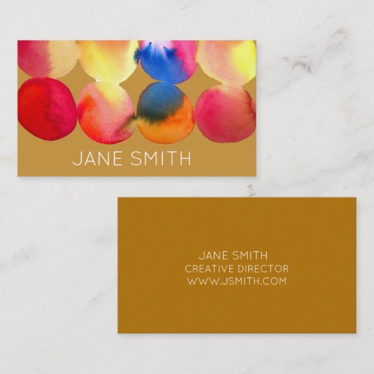 Watercolor Design Moderne, stilvolle Kreativindust Visitenkarte (Vorne/Hinten)