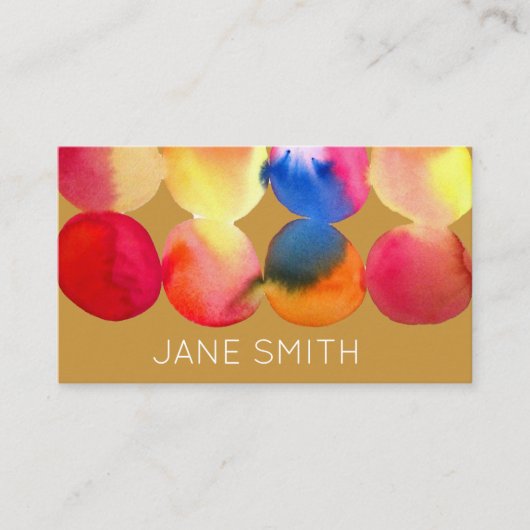 Watercolor Design Moderne, stilvolle Kreativindust Visitenkarte (Vorderseite)