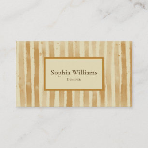 Watercolor Designer Light Brown Chic Visitenkarte