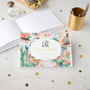 Watercolor Destination   Mexiko-Villa-Hochzeit Gästebuch