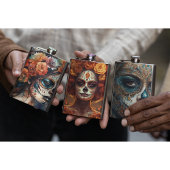 Watercolor Dia de los Muertos Catrina Flachmann