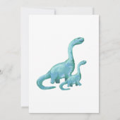 Watercolor Dino Geburtsankündigung eines Babys Ankündigung (Rückseite)