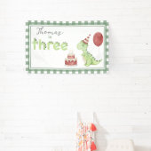 Watercolor Dinosaur 3rd birthday Welcome Banner (InSitu)