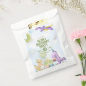 Watercolor Dinosaur Birthday Invites Geschenktütchen (Versiegelt)