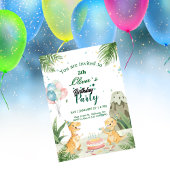 Watercolor Dinosaur Kids Party Birthday Einladung