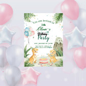 Watercolor Dinosaur Kids Party Birthday Einladung