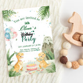 Watercolor Dinosaur Kids Party Birthday Einladung