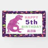 Watercolor-Dinosaurier T-Rex Banner (Horizontal)