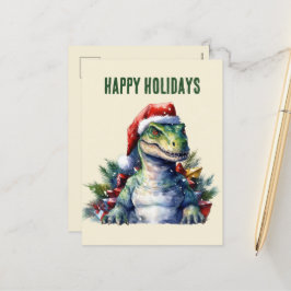 Watercolor Dinosaurier Weihnachten Weihnachtsfeier