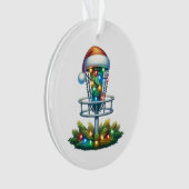 Watercolor Disc Golf Themed Weihnachten Personalis Ornament (Vorderseite)