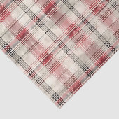 Watercolor Distressed Desaturated Christmas Plaid Seidenpapier (Ausschnitt)