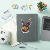 Watercolor Doberman Pinscher Aufkleber (iPad Hülle)