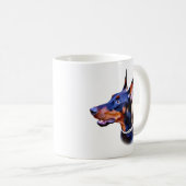 Watercolor Doberman Pinscher Kaffeetasse (VorderseiteRechts)