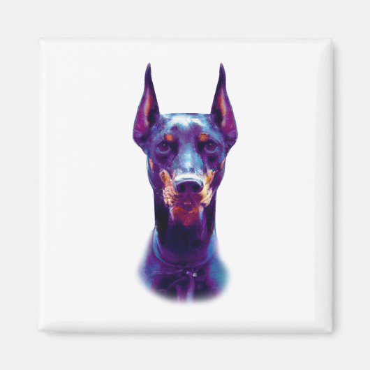 Watercolor Doberman Pinscher Magnet (Vorne)