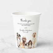 Watercolor Dog baby shower cutie Pappbecher (Vorderseite)