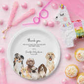 Watercolor Dog baby shower Party Pappteller (Party)