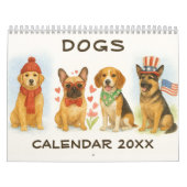 Watercolor Dog Calendar Kalender (Titelbild)