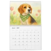 Watercolor Dog Calendar Kalender (Mär 2027)