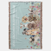 Watercolor Dog Greenery Decke (Vorderseite Vertikal)