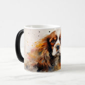 Watercolor Dog Mug Wrap Verwandlungstasse (Vorderseite Links)
