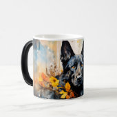 Watercolor Dog Mug Wrap Verwandlungstasse (Vorderseite Links)