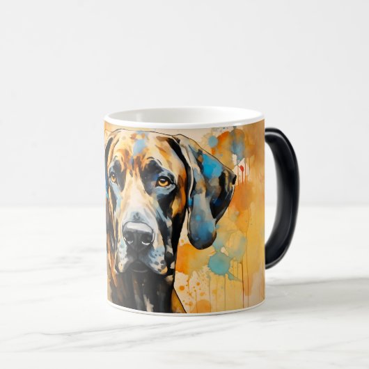 Watercolor Dog Mug Wrap Verwandlungstasse (VorderseiteRechts)