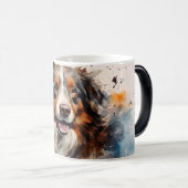 Watercolor Dog Mug Wrap Verwandlungstasse (VorderseiteRechts)