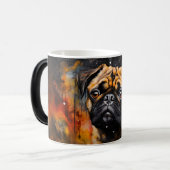 Watercolor Dog Mug Wrap Verwandlungstasse (Vorderseite Links)