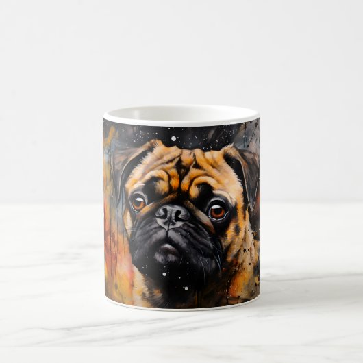 Watercolor Dog Mug Wrap Verwandlungstasse (Mittel)