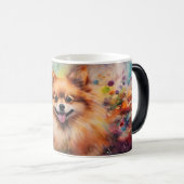 Watercolor Dog Mug Wrap Verwandlungstasse (VorderseiteRechts)