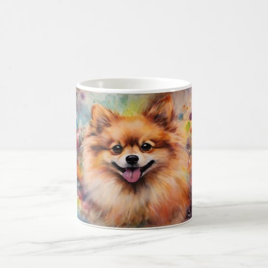 Watercolor Dog Mug Wrap Verwandlungstasse (Mittel)