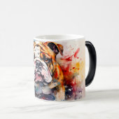 Watercolor Dog Mug Wrap Verwandlungstasse (VorderseiteRechts)