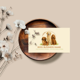 Watercolor Dogs Walker Pet Sitter Visitenkarte