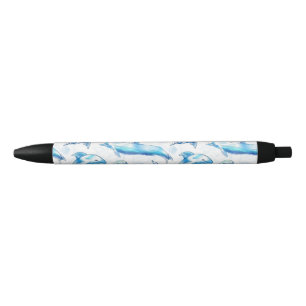 Watercolor dolphin fish seamless pattern kugelschreiber