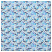 Watercolor dolphin fish seamless pattern stoff (Muster)