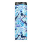 watercolor dolphin fish seamless pattern thermosbecher (Rückseite)