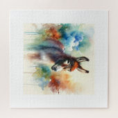 Watercolor Donkey 080824AREF138 - Watercolor Puzzle (Horizontal)