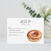Watercolor Donut RSVP Card Hochzeit Sweet Doughnut (Stehend Vorderseite)