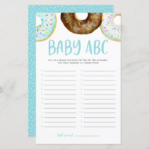 Watercolor Donuts Baby ABC Baby Shooting Game