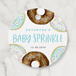 Watercolor Donuts Boy Baby Sprinkle Vielen Dank Geschenkanhänger