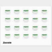 Watercolor Doodle Holiday Classic Round Sticker (Blatt)
