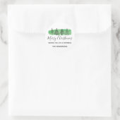 Watercolor Doodle Holiday Classic Round Sticker (Tasche)