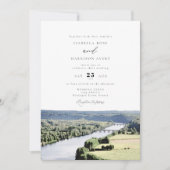 Watercolor Dordogne River South France Wedding Einladung (Vorderseite)