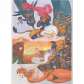 Watercolor Dragon Fantasy Eros Ristorante da Valen Aufkleber (Vorderseite)