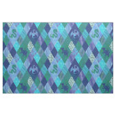 Watercolor Dragon Patchwork Quilt in Blue Green Stoff (Fat Quarter (45,7 x 55,9 cm))
