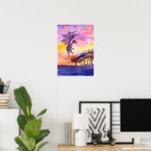 Watercolor Dragon Poster (Heimbüro)