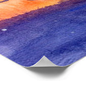 Watercolor Dragon Poster (Ecke)